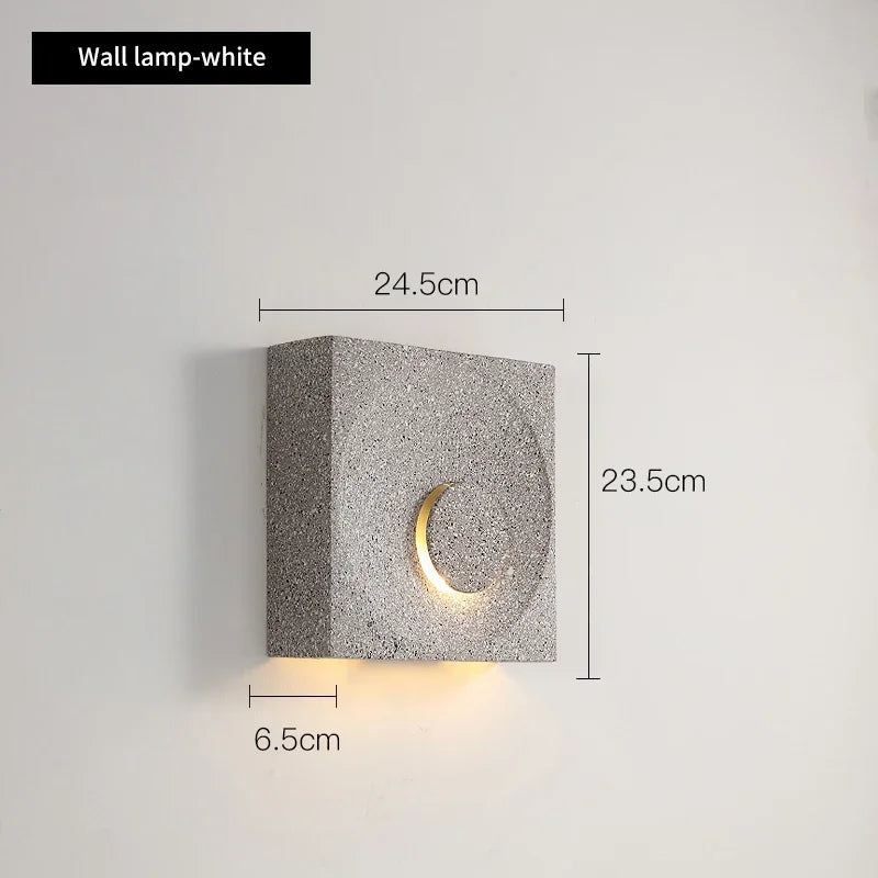 Modern Cement Wall Lamp Creative Art Simple Square LED Wall Lamp for Living Room Aisle Staircase Bedroom Wall Lamp