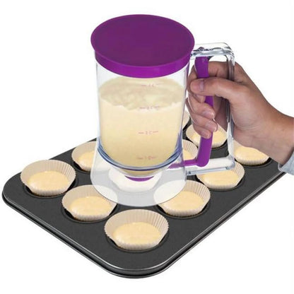 Pancake Batter Dispenser with Squeeze Handle for Batter, Purple