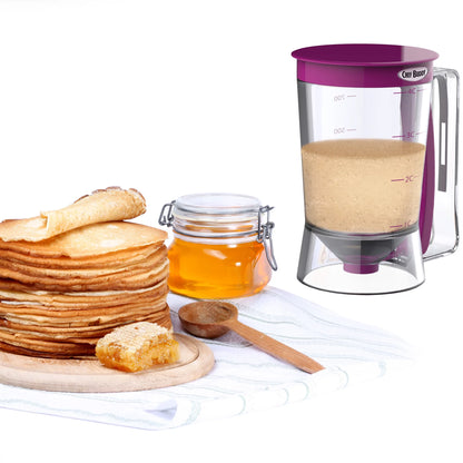 Pancake Batter Dispenser with Squeeze Handle for Batter, Purple