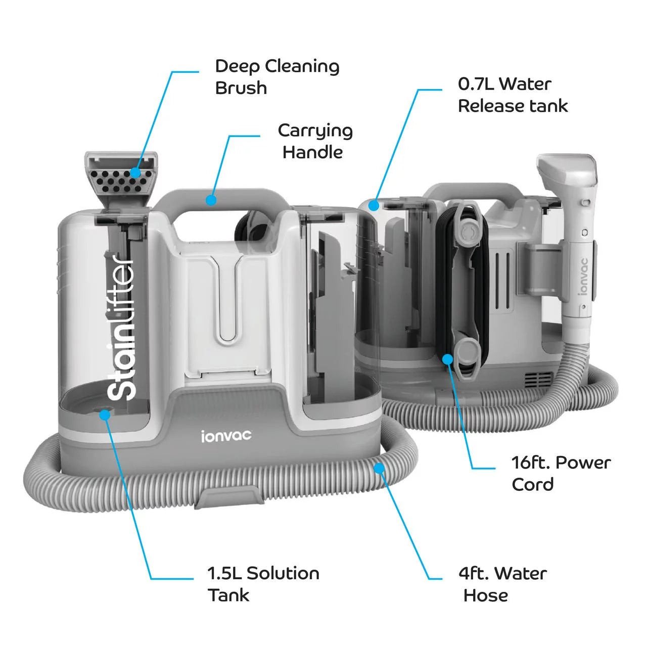 Stain Lifter, Portable Carpet and Upholstery Cleaner Vacuum, Spot Cleaner