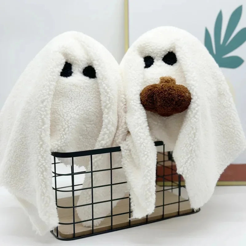 New Gus the Ghost with Pumpkin Pillow Halloween Pumpkin Ghosts Doll Plush Throw Pillow Cushion Car Accessories Kawaii Gifts