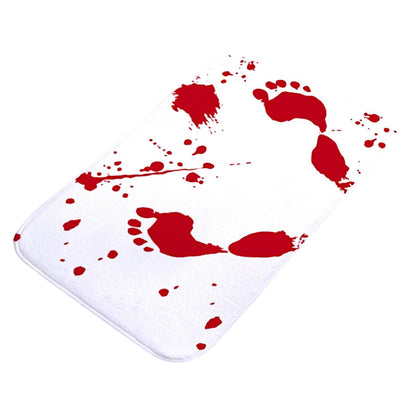 Halloween Bloody Bathroom Rug Soft Flannel Bedroom Rug Spooky Gifts Doorway Halloween Decor Halloween Home Decor Bath Mat